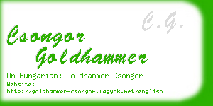 csongor goldhammer business card